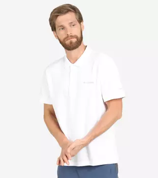 Рубашка-поло мужская Columbia Cascade Range Solid Polo, Белый