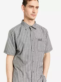 Рубашка с коротким рукавом мужская Jack Wolfskin El Dorado, Серый, размер 44