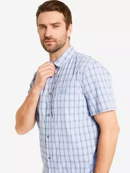 Рубашка с коротким рукавом мужская Jack Wolfskin Rays Stretch Vent, Голубой, размер 58