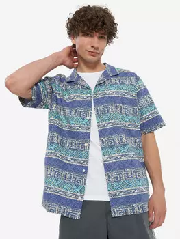 Рубашка с коротким рукавом мужская Quiksilver Global Heat, Синий