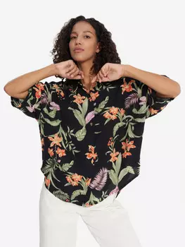 Рубашка с коротким рукавом женская Roxy Beach Nostalgia Crinkle, Мультицвет