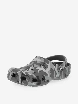 Сабо мужские Crocs Classic Printed Camo Clog, Серый