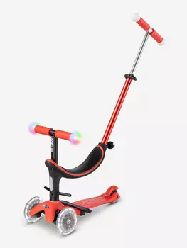 Самокат детский Micro Mini2Grow Deluxe Magic LED, Красный