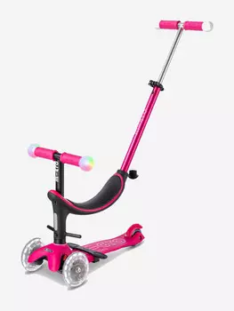Самокат детский Micro Mini2Grow Deluxe Magic LED, Розовый