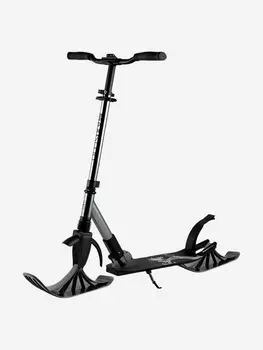 Самокат Двухколесный Складной с Лыжами MAXISCOO A2-230, Черный (2024), Черный