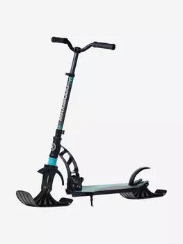 Самокат Двухколесный Складной с Лыжами MAXISCOO C7-1, Голубой (2024), Голубой