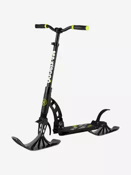 Самокат Двухколесный Складной с лыжами MAXISCOO "GX-200", Зеленый (2024), Зеленый