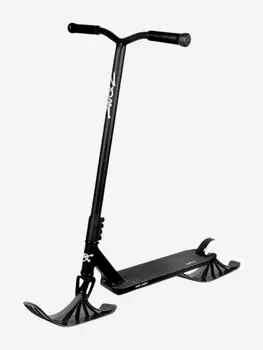 Самокат Двухколесный Трюковый с лыжами MAXISCOO "Hype", Черный (2024), Черный