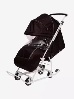 Санки-коляска комбинированная Nika"Наши детки 3-1К" НДТ3-1К в горошек шоколадный, Коричневый