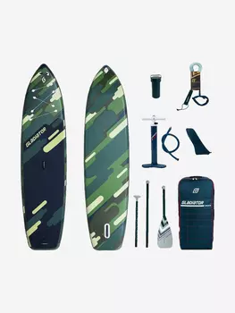 Сапборд Gladiator SPECIAL 12'6" Fishing, надувной, двухслойный, 384x97x15 см, Зеленый