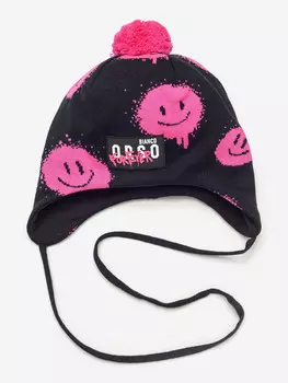 Шапка демисезонная для девочки ORSO BIANCO, Черный