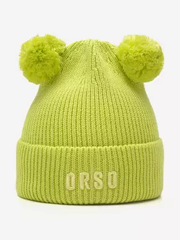 Шапка демисезонная для девочки ORSO BIANCO, Желтый