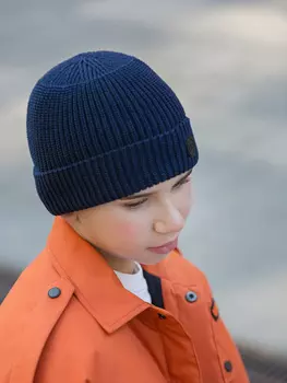 Шапка демисезонная для мальчика ORSO BIANCO, Синий