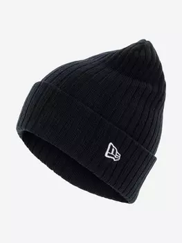 Шапка New Era Ribbed Patch Cuff Knit, Синий, размер Без размера