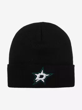 Шапка с отворотом AMERICAN NEEDLE 21019A-DAS Dallas Stars Cuffed Knit NHL (черный), Черный