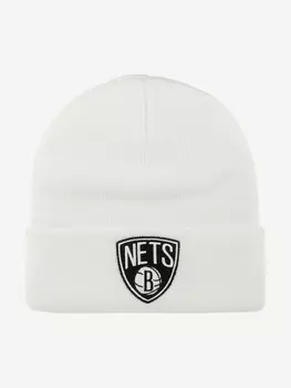 Шапка с отворотом MITCHELL NESS EU175-TEAMTALK-WHT Brooklyn Nets NBA (белый), Белый