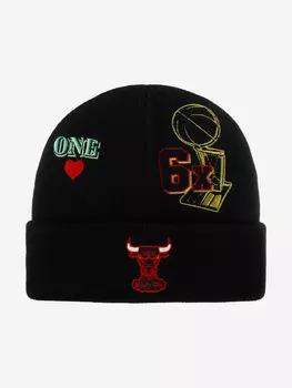 Шапка с отворотом MITCHELL NESS KTCFSH21011-CBUBLCK Chicago Bulls NBA (черный), Черный