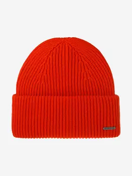 Шапка с отворотом STETSON 8599382 BEANIE WOOL (оранжевый), Оранжевый