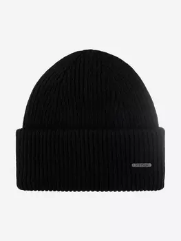 Шапка с отворотом STETSON 8599382 BEANIE WOOL (черный), Черный