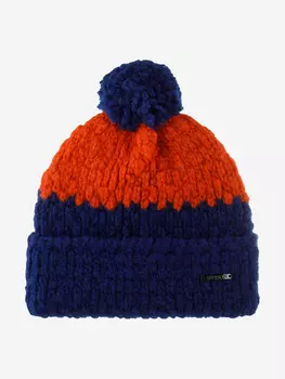 Шапка с отворотом STETSON 8599393 BEANIE POMPOM STETSON FREESTYLE (синий), Синий