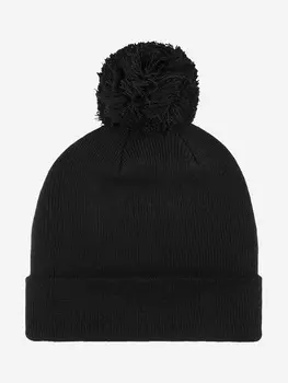 Шапка с помпоном FLEXFIT 1501P (черный), Черный