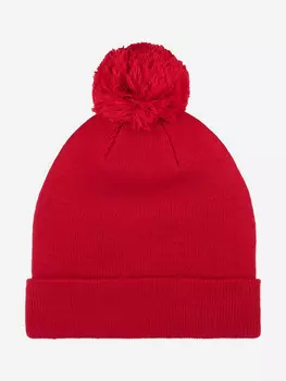Шапка с помпоном FLEXFIT 1501P (красный), Красный