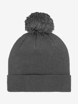 Шапка с помпоном FLEXFIT 1501P (серый), Серый