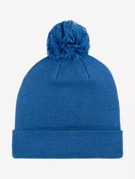 Шапка с помпоном FLEXFIT 1501P (синий), Синий