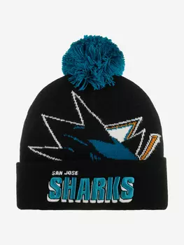 Шапка с помпоном MITCHELL NESS KTPCDX22016-SJSBLCK San Jose Sharks NHL (черный), Черный