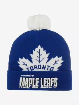Шапка с помпоном MITCHELL NESS KTPCDX22016-TMLBLUE Toronto Maple Leafs NHL (синий), Синий
