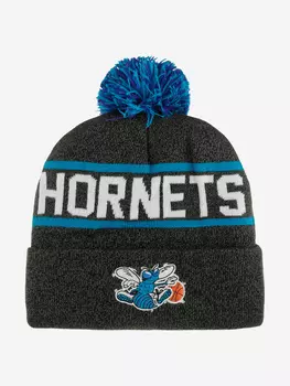 Шапка с помпоном MITCHELL NESS KTPCSH21038-CHOBKTL Charlotte Hornets NBA (черный), Черный