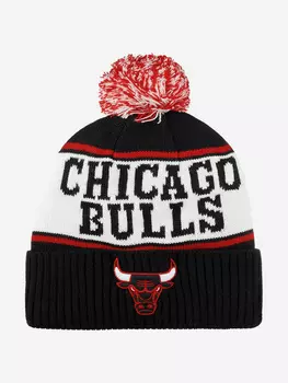 Шапка с помпоном MITCHELL NESS MN1-EU105-WORD-CHIB-BLK Chicago Bulls NBA (черный), Черный