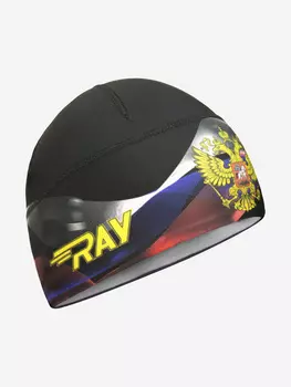 Шапка Спортивная утеплённая на флисе с начёсом Термо шапка RAY, Черный