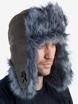 Шапка ушанка Хольстер кож.зам. Коричневый, Коричневый