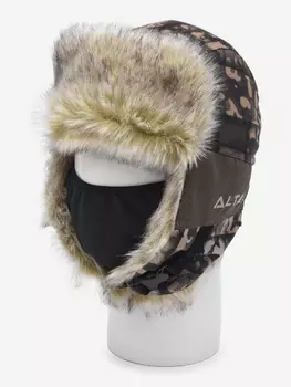 Шапка ушанка мужская зимняя Huntsman Альтаир на искусственном меху, Зеленый