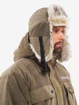 Шапка ушанка мужская зимняя меховая Huntsman Канада, Зеленый