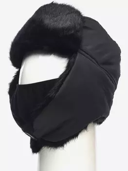 Шапка ушанка мужская зимняя меховая с маской Huntsman Евро Норка, Черный