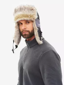Шапка ушанка зимняя мужская Huntsman Siberia Breathable меховая мембранная, Серый