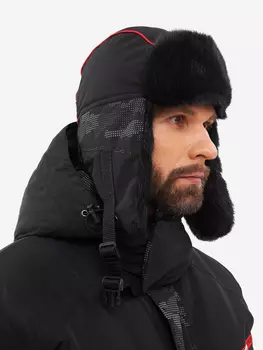 Шапка ушанка зимняя мужская Huntsman Reflect Reflex Membrane, Черный