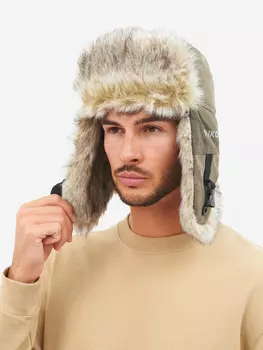 Шапка ушанка зимняя мужская Huntsman Yukon Ice мембранная, Зеленый