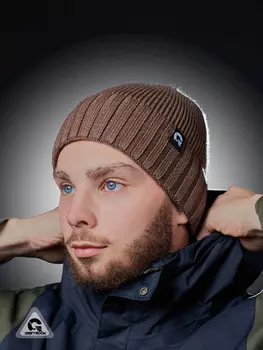 Шапка вязаная GreyRook, Коричневый