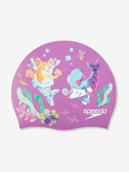 Шапочка для плавания детская Speedo Digital Printed, Розовый