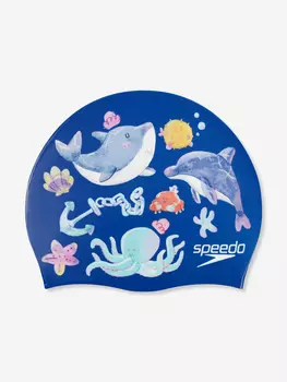 Шапочка для плавания детская Speedo Digital Printed, Синий