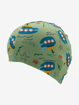 Шапочка для плавания детская текстильная "Мамин Я", Зеленый