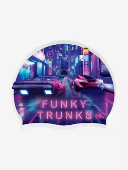 Шапочка для плавания Funky Trunks Cyber City, Фиолетовый