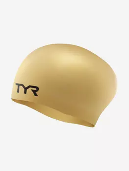 Шапочка для плавания TYR Long Hair Wrinkle-Free Silicone Cap, Желтый