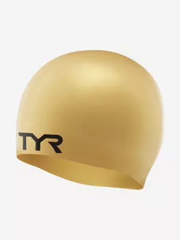 Шапочка для плавания TYR Wrinkle Free Silicone Cap, Желтый