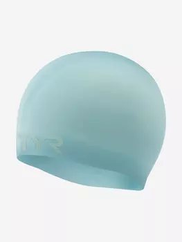Шапочка для плавания TYR Wrinkle Free Silicone Cap, Голубой