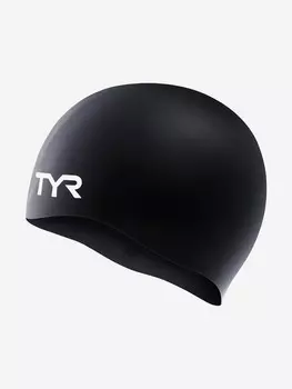 Шапочка для плавания TYR Wrinkle Free Silicone Cap, Черный