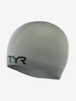 Шапочка для плавания TYR Wrinkle Free Silicone Cap, Серебряный